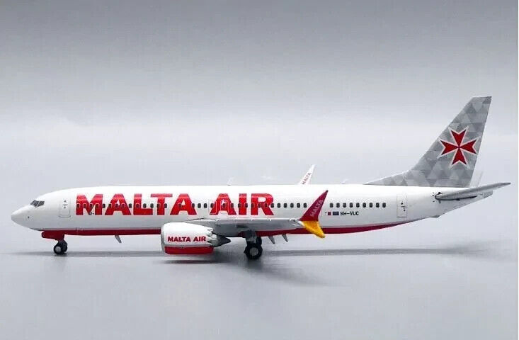 1:400 JC Wings MALTA AIR BOEING 737 MAX 8 Passenger Airplane Diecast Plane Model