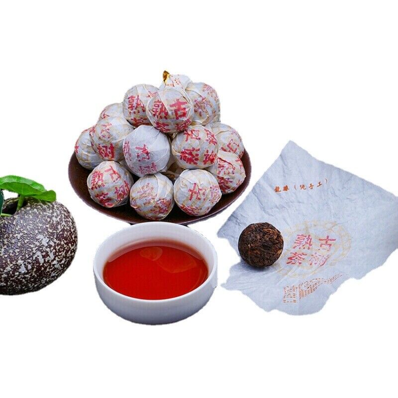 350gAncient Tree Dragon Ball Pu'er Tuo Tea Zhonghong Yin Brown Mountain Ripe Tea