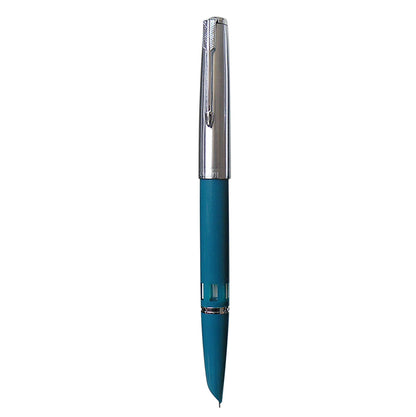 Blue 138mm Wing Sung 601 Steel Cap Vacumatic Fountain Pen F Nib 0.5mm Ink Pen B