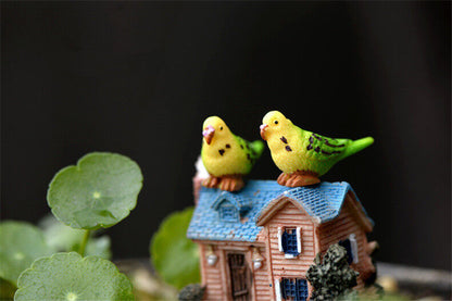 Miniature Garden Lawn Ornament Decoration Figurine DIY Bonsai Mini 8pcs Parrot