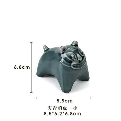 Ceramics Animal Statue Tea Table Decoration Chinese Cute Little Tea Pet