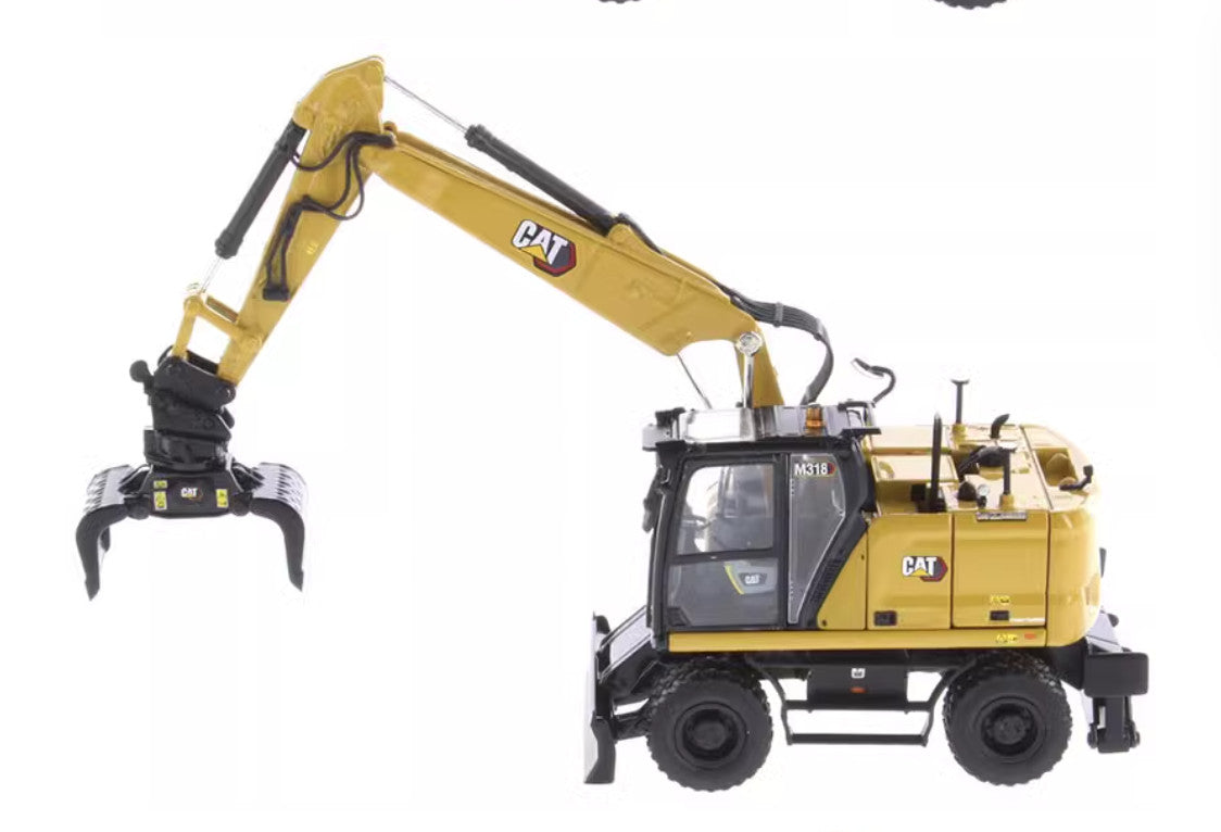1:50 DM M318 Wheeled Excavator Construction Machine Equipment Diecast Model