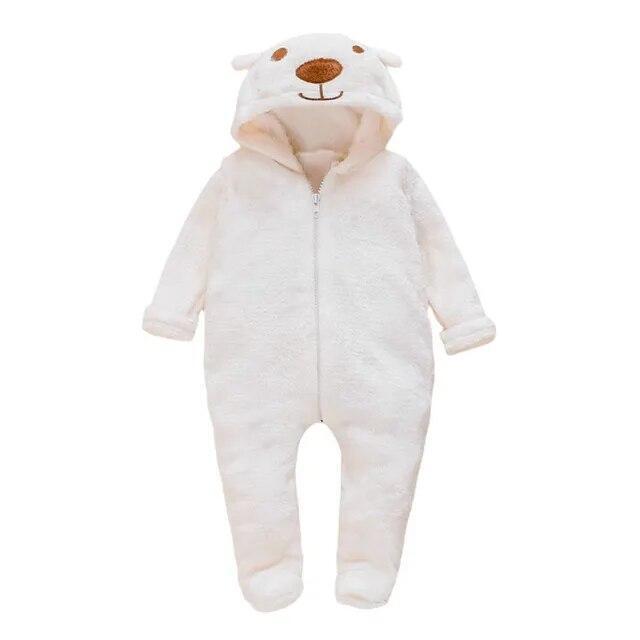 Newborn Baby Romper Jumpsuit Boy Girl Kids Bear Hooded Bodysuit Clothes Outfits