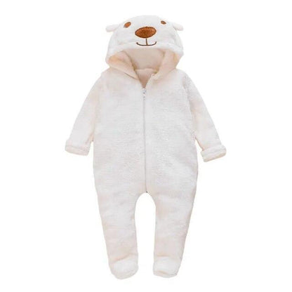 Newborn Baby Romper Jumpsuit Boy Girl Kids Bear Hooded Bodysuit Clothes Outfits