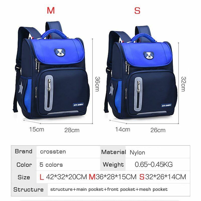 Childrens School Bags Boys Girls Backpacks Kids Orthopedic Waterproof Knapsack