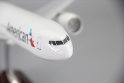49CM American BOEING 777 N720AN Passenger Airplane Resin Aircraft Plane Model