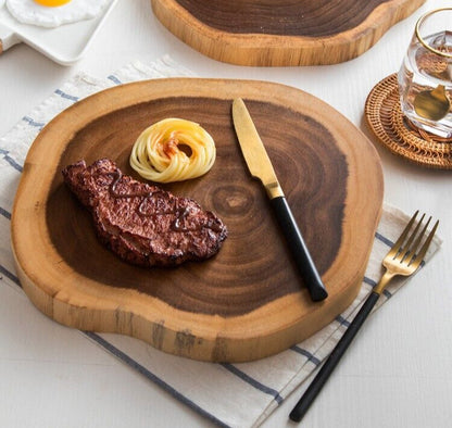 Acacia Wood Cutting Board Slicing Chopping Blocks Cheese Tray Serving Platter M