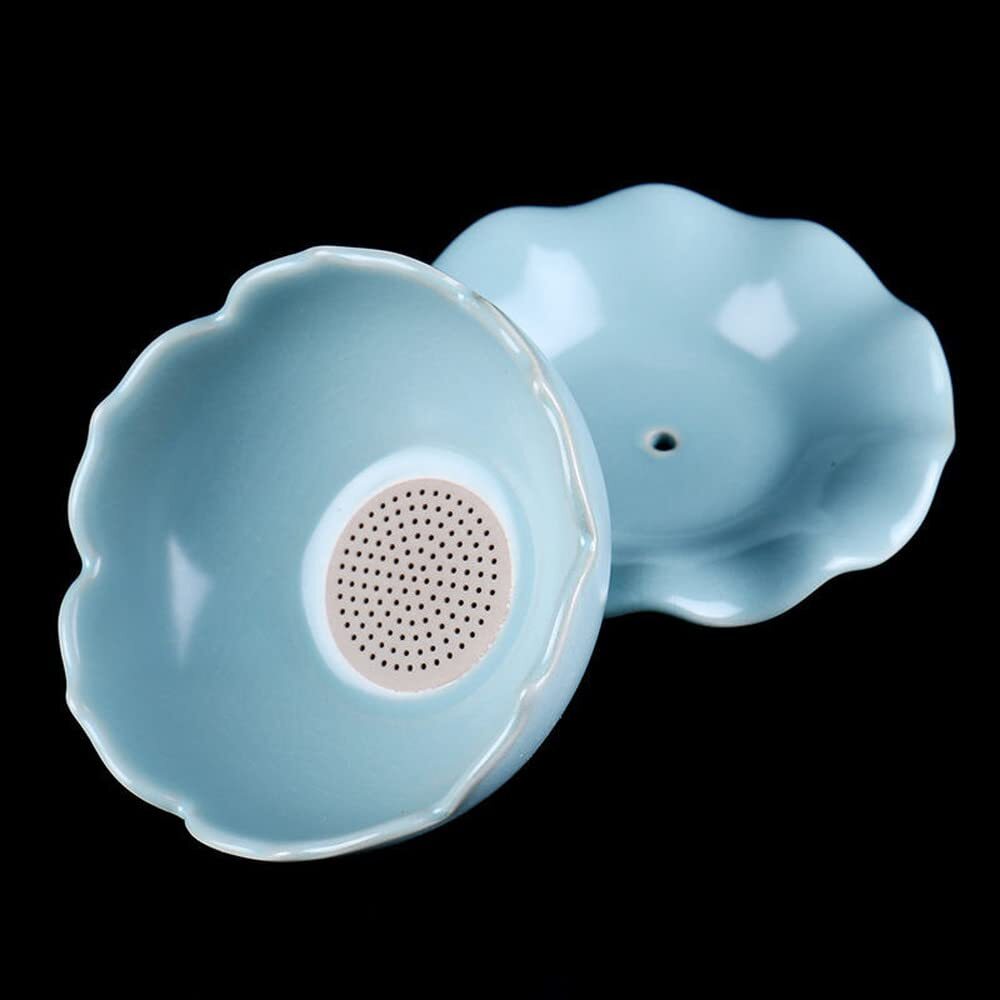 9.4cm Chinese Tea Filter Porcelain Tea Water Separation Strainer Tea Set