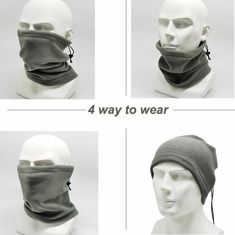 Polar Fleece Neck Buff Sport Bandana Cycling Half Face Mask Warm Scarf Neck Tube