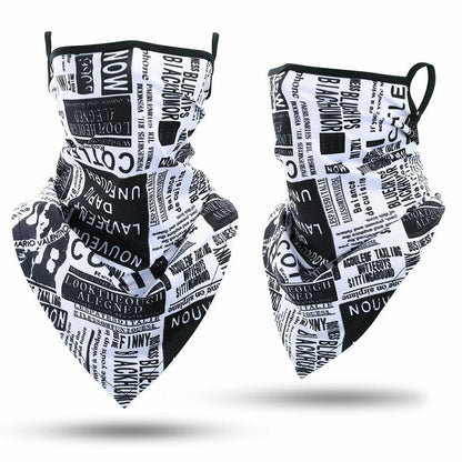Printed Bandana Cycling Ear Face Mask Neck Gaiter Hunting Running Scarf 26*42 CM