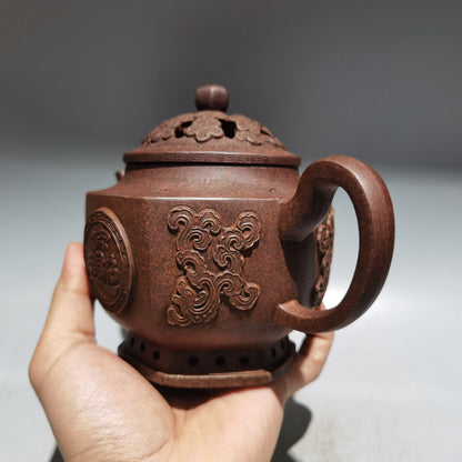 Chinese Yixing Zisha Clay Handmade Exquisite Teapot（招财进宝 低款：曼晞陶艺）