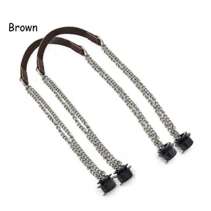 Synthetic Leather Chain Handle Silver Aluminum Handle Bag Handbag Accessories
