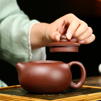 Xishi Pot Real Yixing Zisha Clay Pot Marked Ball Shaped Infuser Holes Tea Pot