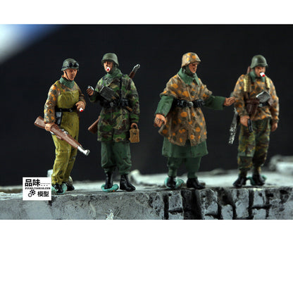 1/72 German Winter Battlefield March 4pcs Soldier Inspection Team Finished Model