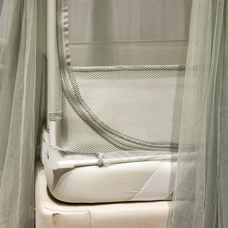 Mosquito Net Double Layers Bed Netting With Zipper Tubes Summer Curtain For Bed