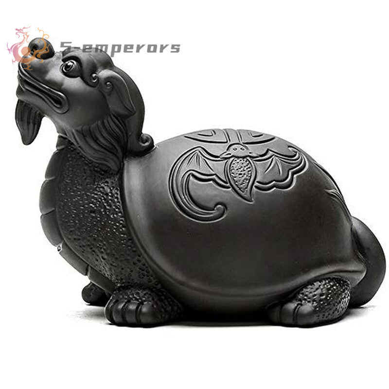 12cm Tea Ornaments Purple Clay Tea Set Luck Dragon Turtle Tea Pet Tea Ceremony