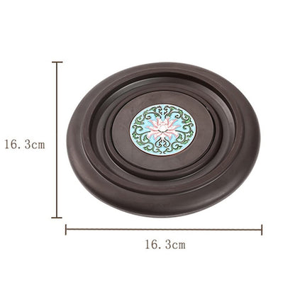 16.3cm Wooden Teapot Mat Kungfu Tea Set Accessories Tea Ceremony Decor Tea Tray