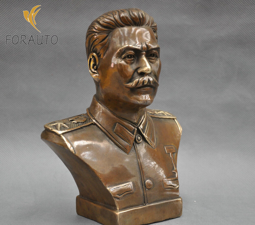 Bronze bust of Russian leader Joseph Stalin -