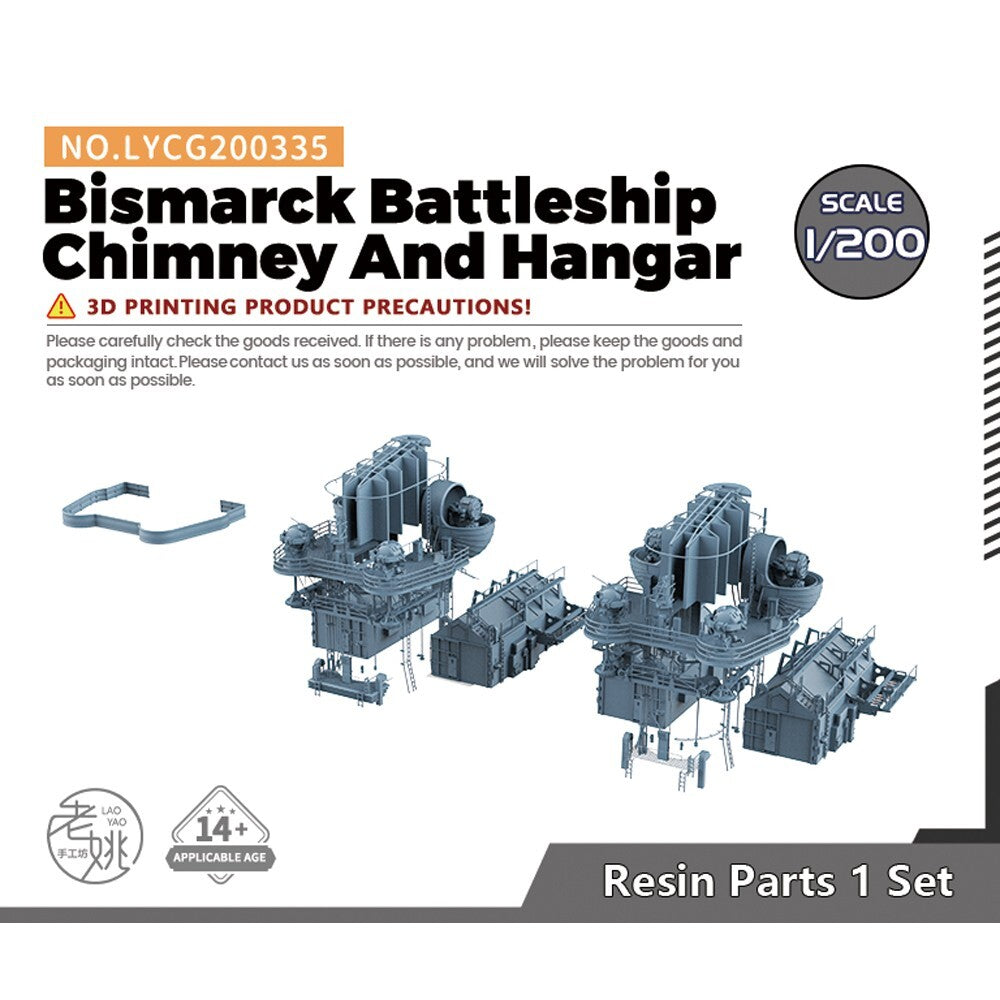 Yao's Studio LYCG335 1/200 Model Upgrade Bismarck Battleship Chimney And Hangar