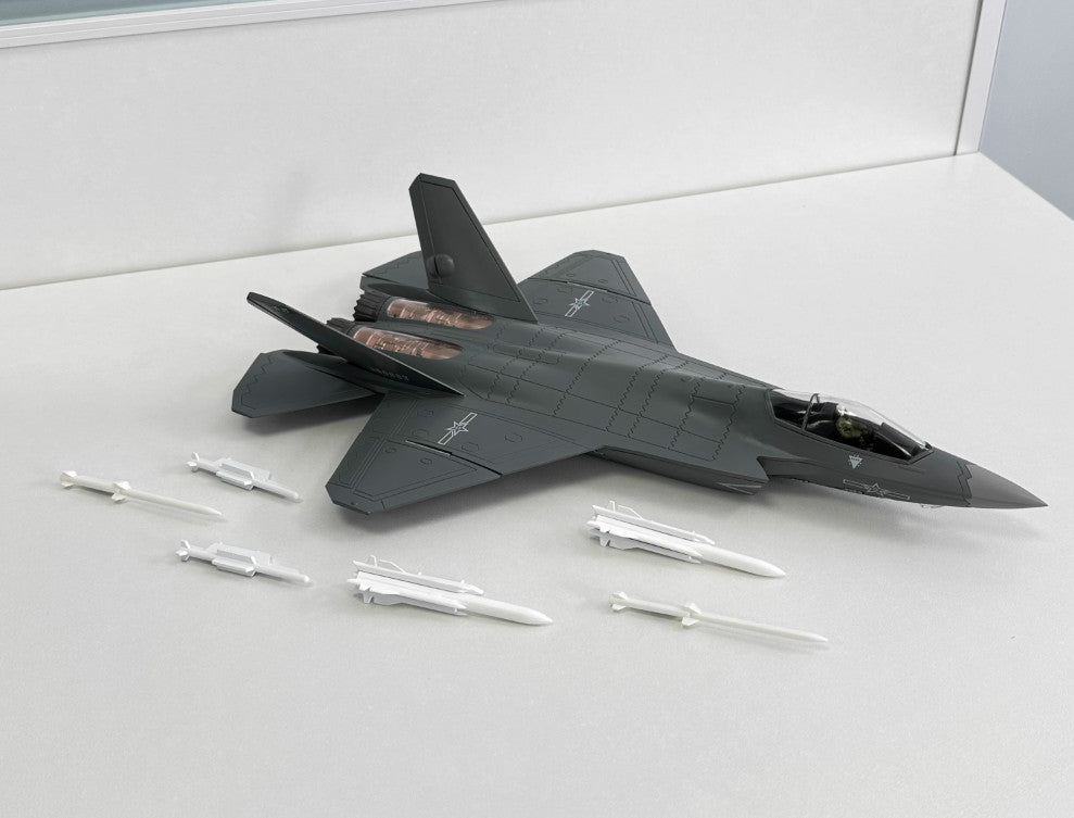 1:48 36CM CHINA J-35 Fighter Airplane Diecast Military Aircraft Plane Model