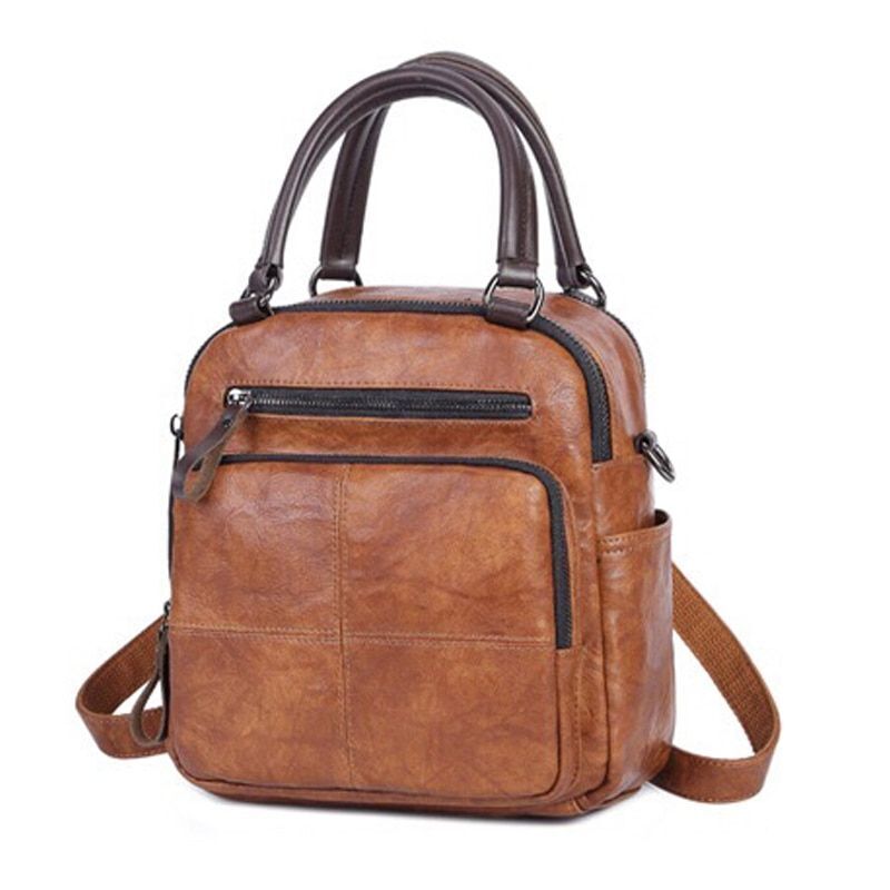 Synthetic Leather Shoulder Bag Casual Handbags Messenger Purse Travelling Pack