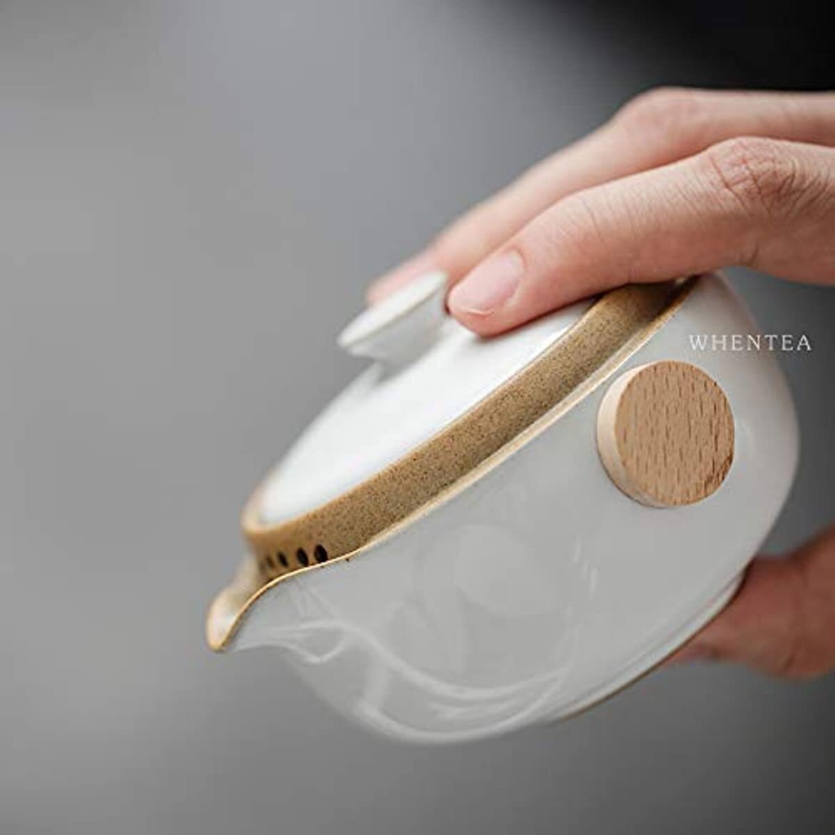 White Glaze Portable Kungfu Tea Set Ceramic Tea for One Set A Minimalist Look