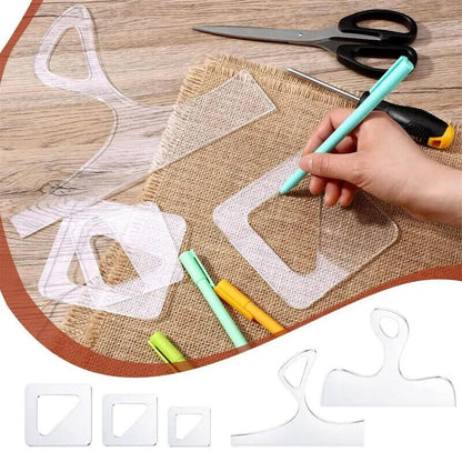 Cutting Board Handle Template Acrylic Clear Router Woodworking Tracing Stencils