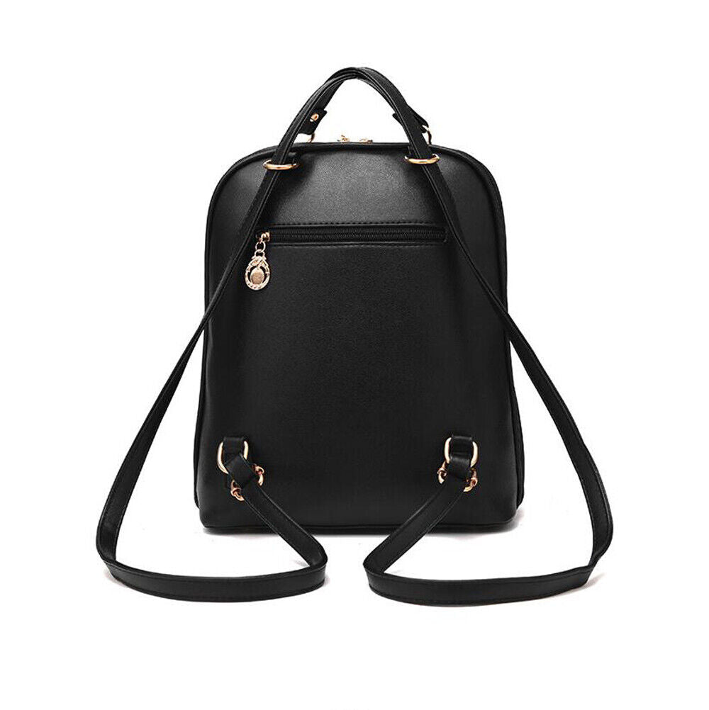 Women Backpack PU Leather School Bag Satchel Travel Bag Handbags Rucksack