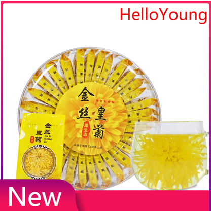 Golden silk chrysanthemum a cup of tribute chrysanthemum Wuyuan flower tea 30