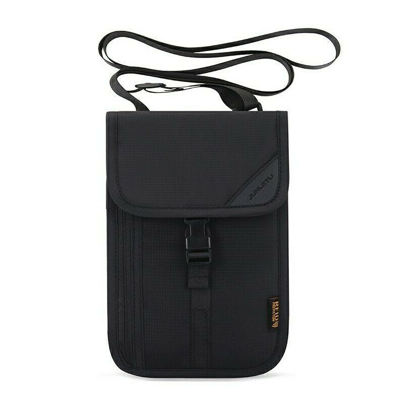 Rfid Protection Bag Travel Small Coin Purse Zipper Nylon 14*20cm Pink Grey Black
