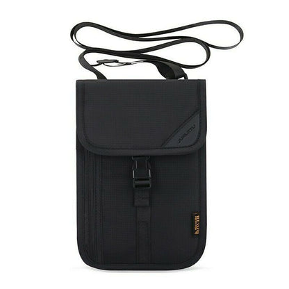 Rfid Protection Bag Travel Small Coin Purse Zipper Nylon 14*20cm Pink Grey Black
