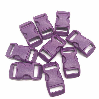 10Pcs Side Release Buckle Curved Paracord Dog Collar Strap Webbing Outdoor Camp