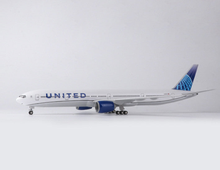 47CM 1:157 UNITED BOEING 777-300ER Airplane Landing Gears Resin Aircraft Model