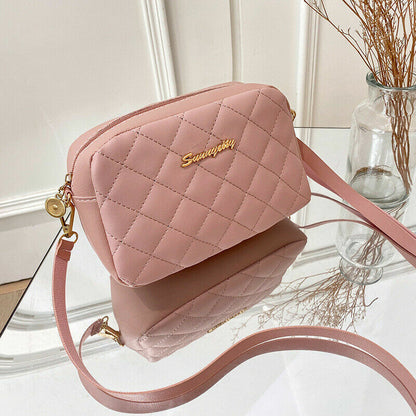 Messenger Bag Women Lingge Embroidery Female Shoulder Bag Ladies Crossbody Bags