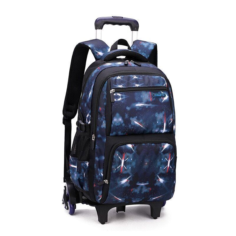 School Bag Wheels School Backpack Wheeled Bag Students Bags Boys Travel Luggage