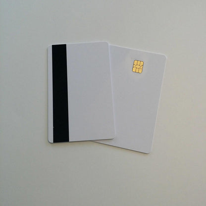 10* Blank Smart Card Sle4442 Chip W/Magnetic Strip Hico 3 track Sublimation PVC/