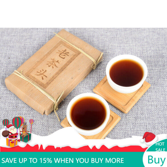 Natural Black Tea 250g Pu-erh Tea Old Tea Head Golden Bud Brick Ripe Tea Brick