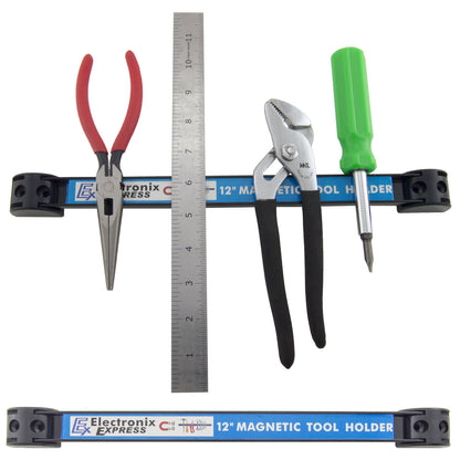 2 Pack 12" Magnetic Tool Holders, Heavy-Duty Racks with Mounting Screws Included