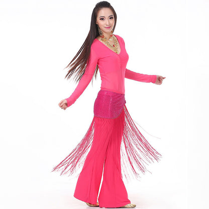 Belly Dance Costume 3 Piece(Top+Waist Towel+Pants) Belly Dancing Clothes