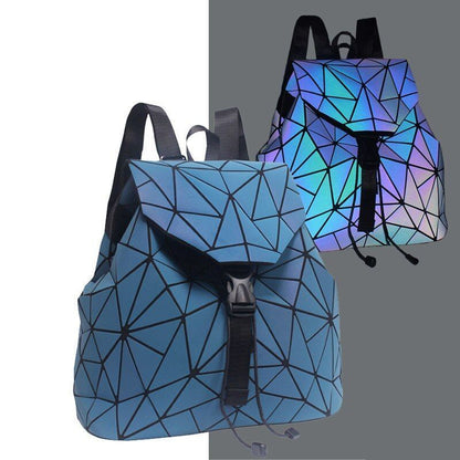 Backpack School Bag Geometric Rhombus Luminous Large Computer Bags Softback 1 PC