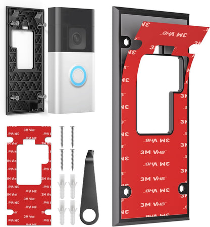 No Drill Doorbell Mount for Battery Doorbell (2024 Release) - Strong Adhesive Mo