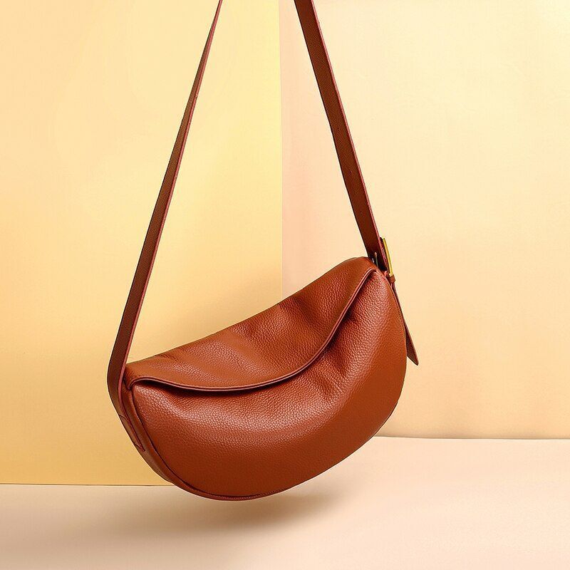 Genuine Leather Handbag Wide Shoulder Strap Shoulder Bag Messenger Bag Sac 1 PC