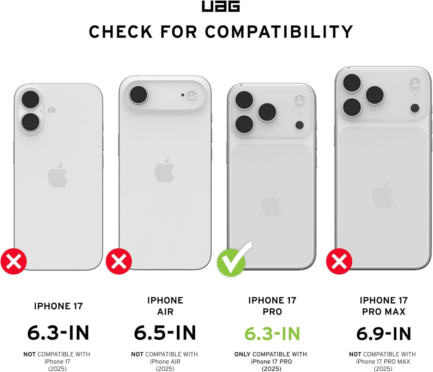 UAG Designed for Iphone 17 Pro Case Civilian - Compatible with Magsafe Military