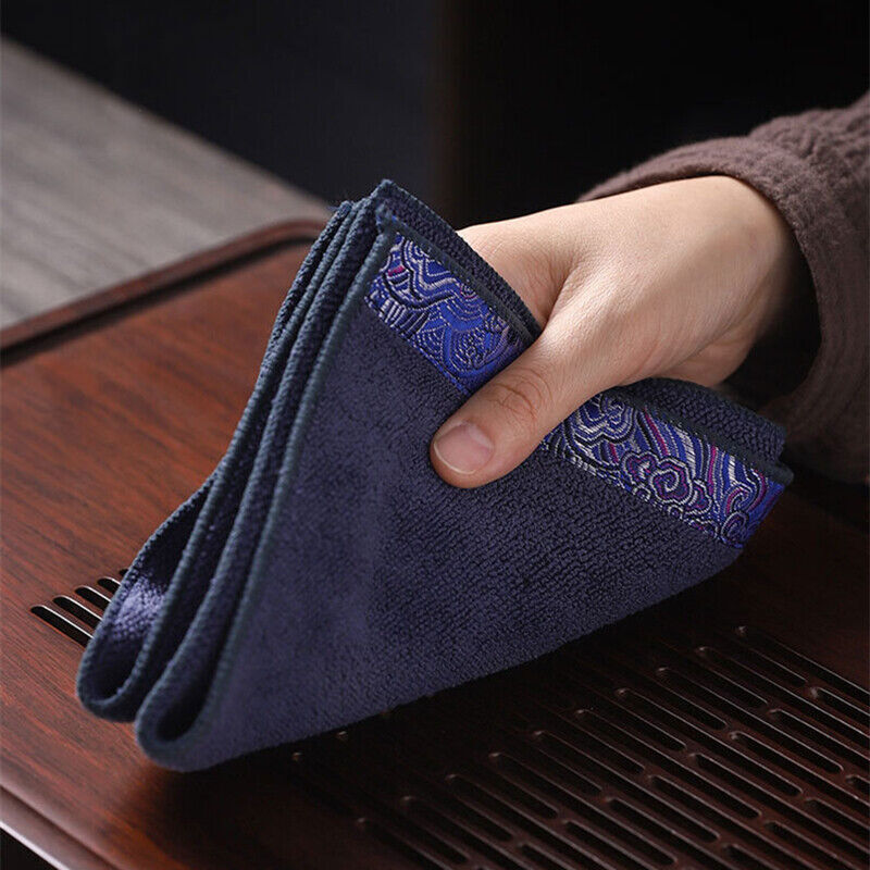 Chinese Tea Towel Square Cotton Linen Water Absorbent Tea Accessories On Sales