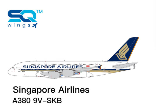 1:200 37CM SQ Wings SINGAPORE AIRLINES AIRBUS A380 Airplane Diecast Plane Model