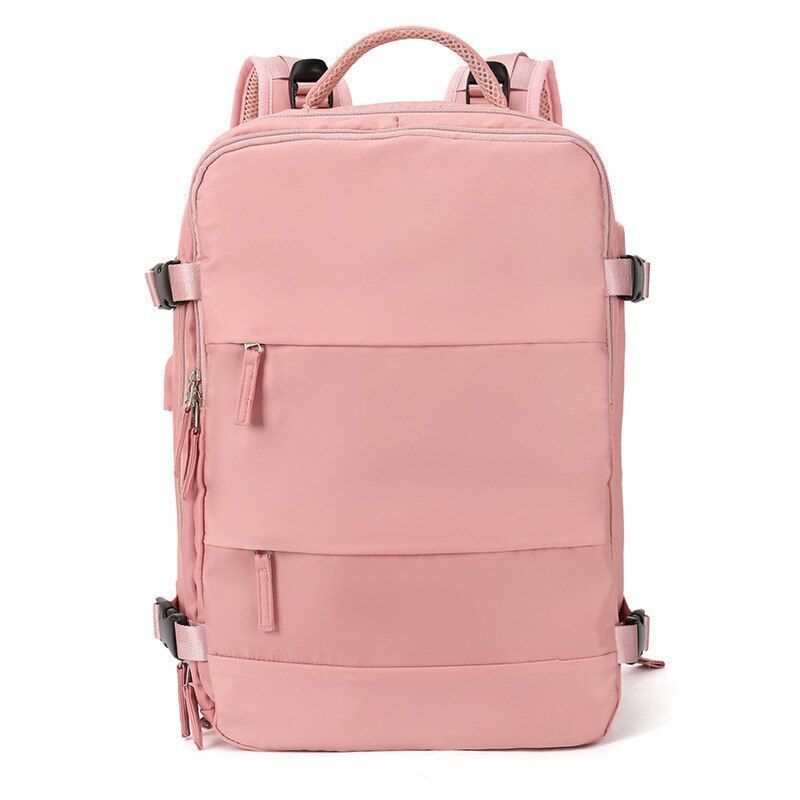 Laptop Backpack USB Charging School Backpack Travel Outdoor Bag 42*31*17 CM Pink