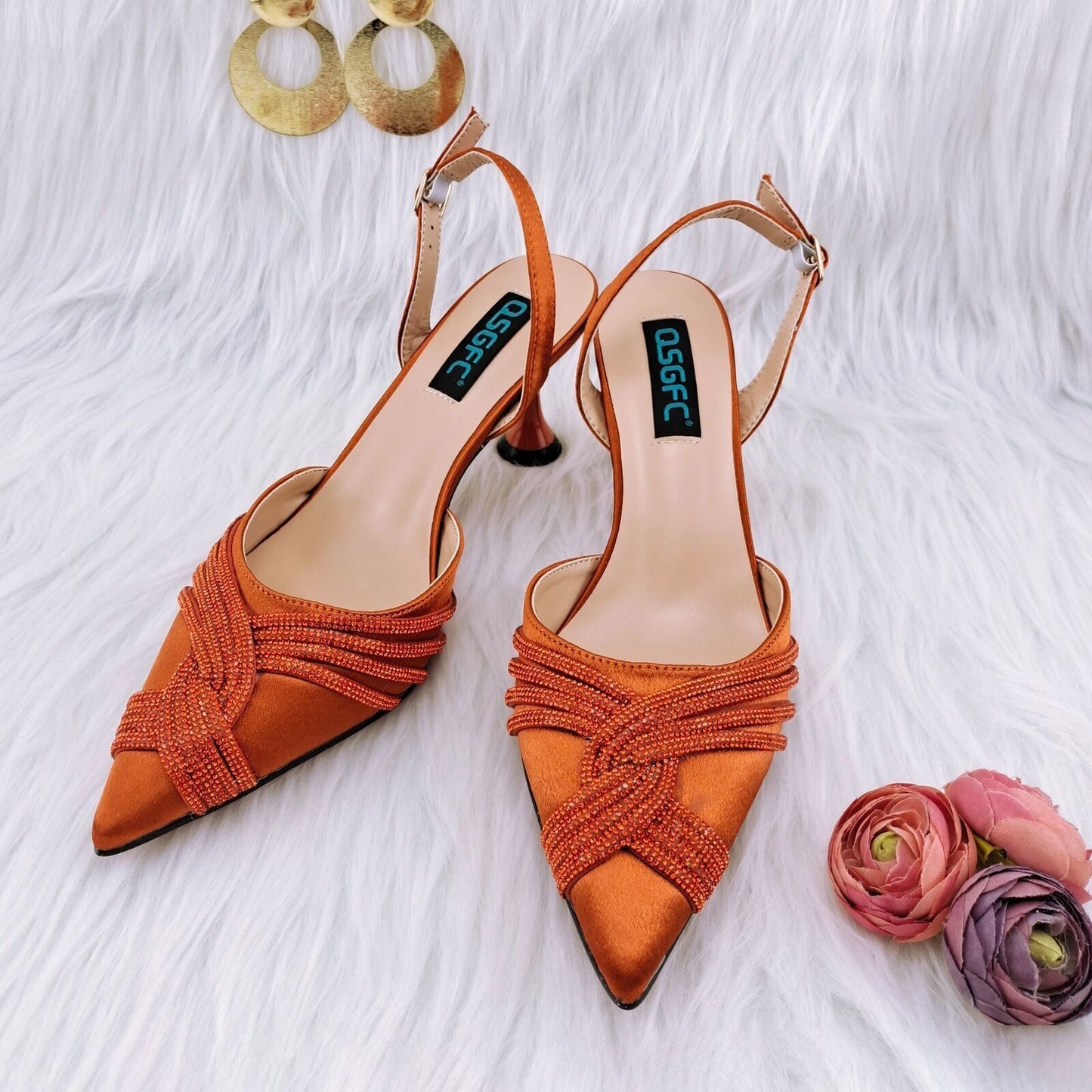 With Cashew Bag Exquisite Banquet Ladies Shoes And Bag
