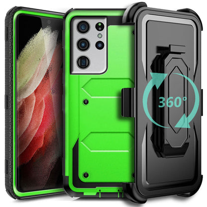 For Samsung Galaxy S21 Ultra/+/FE 5G Case Shockproof Clip Stand Cover Accessory