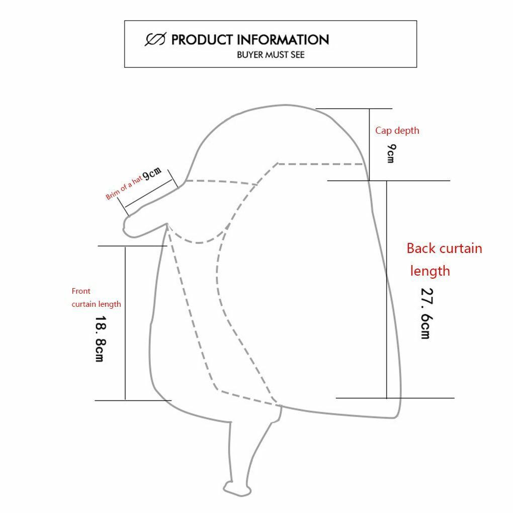 Outdoor Sun Hat UV Protection Ear Flap Neck Cover Fishing Hunting Hiking Unisex
