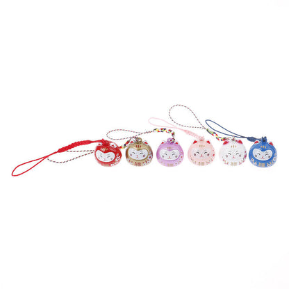 Cartoon Japan Lucky Cat Keychain Maneki Neko Trinkets Car Bag Pendant Key RiPkj